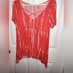 Women's A.n.a. tunic. Orange and white. Size small. In great used conditions.